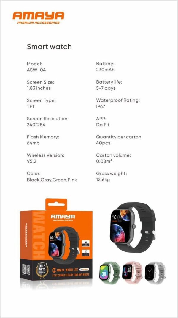 Smartwatch Amaya Charm ASW-03 - Image 8
