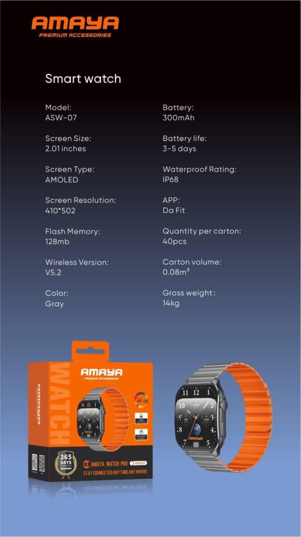 Smartwatch Amaya  pro Amoled ASW-07 - Image 4